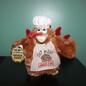 Vintage Dan Dee Collection Ear More Chicken  9" Sung and Dance Turkey Untested